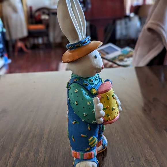 Carrot Patch Bunny Rabbit 8" Holiday Workshop Figure Sue Dreamer Easter 1995 - Picture 10 of 16